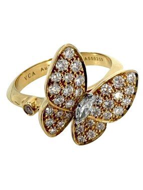 Van Cleef & Arpels Ring de Papillon Gold Diamond 15.5 Handbag